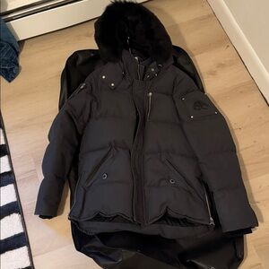 Moose Knuckles Original 3Q Fur Jacket – Size L – Granite / Black Fox Fur